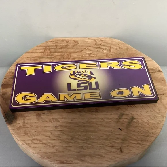 🟣 New - LSU Tigers Game On - Desk Top / Shelf / Wall Sign - Official Product - Picture 7 of 10